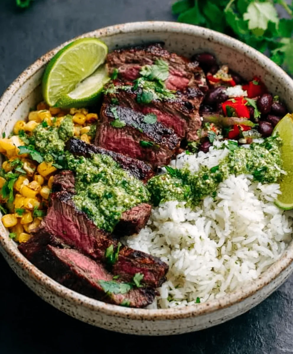 Cilantro Lime Beef Steak Bowls-Quick & Easy Dinner
