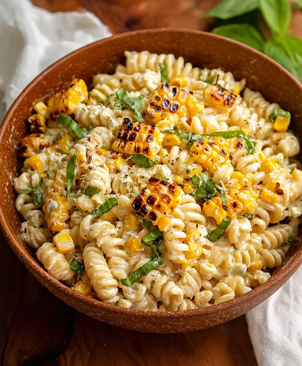 Creamy Street Corn Pasta Salad-Easy & Delicious