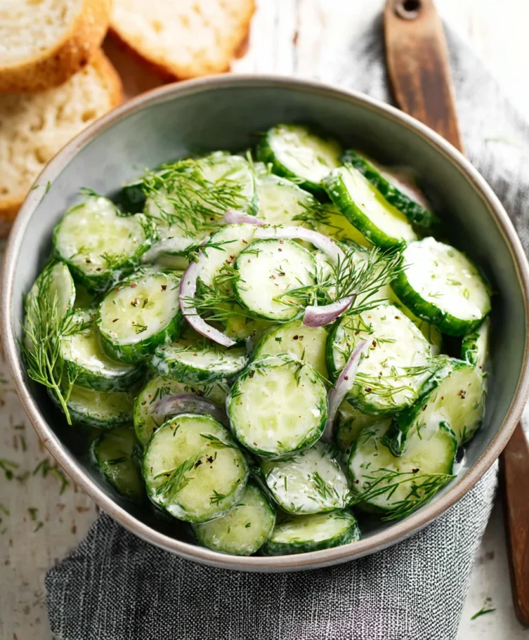 Refreshing Cucumber Dill Salad – Easy & Delicious