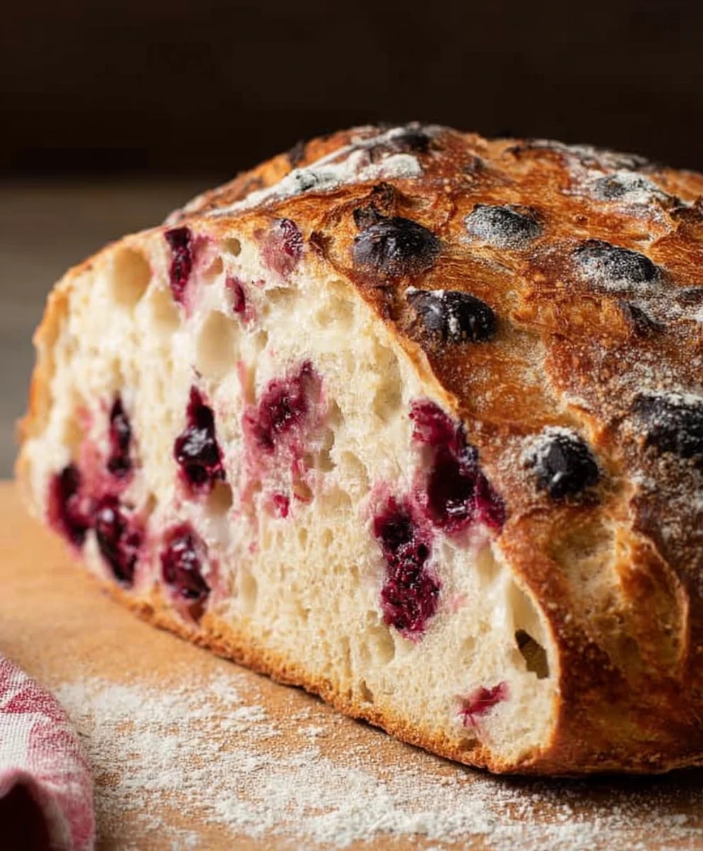 Lemon Blueberry Sourdough Bread Recipe-Easy Baking