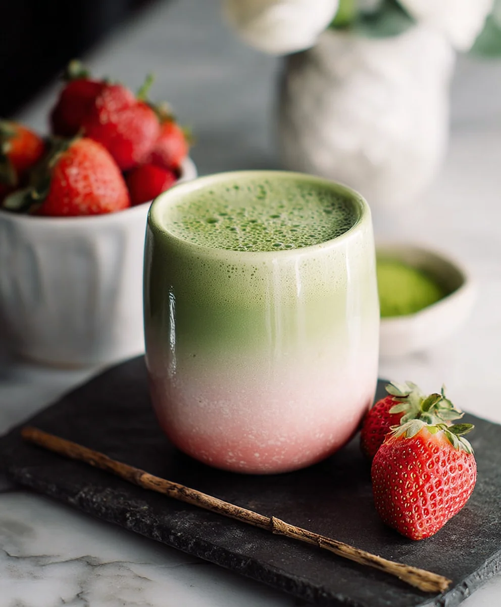 Strawberry Matcha Latte - Refreshing & Delicious Drink
