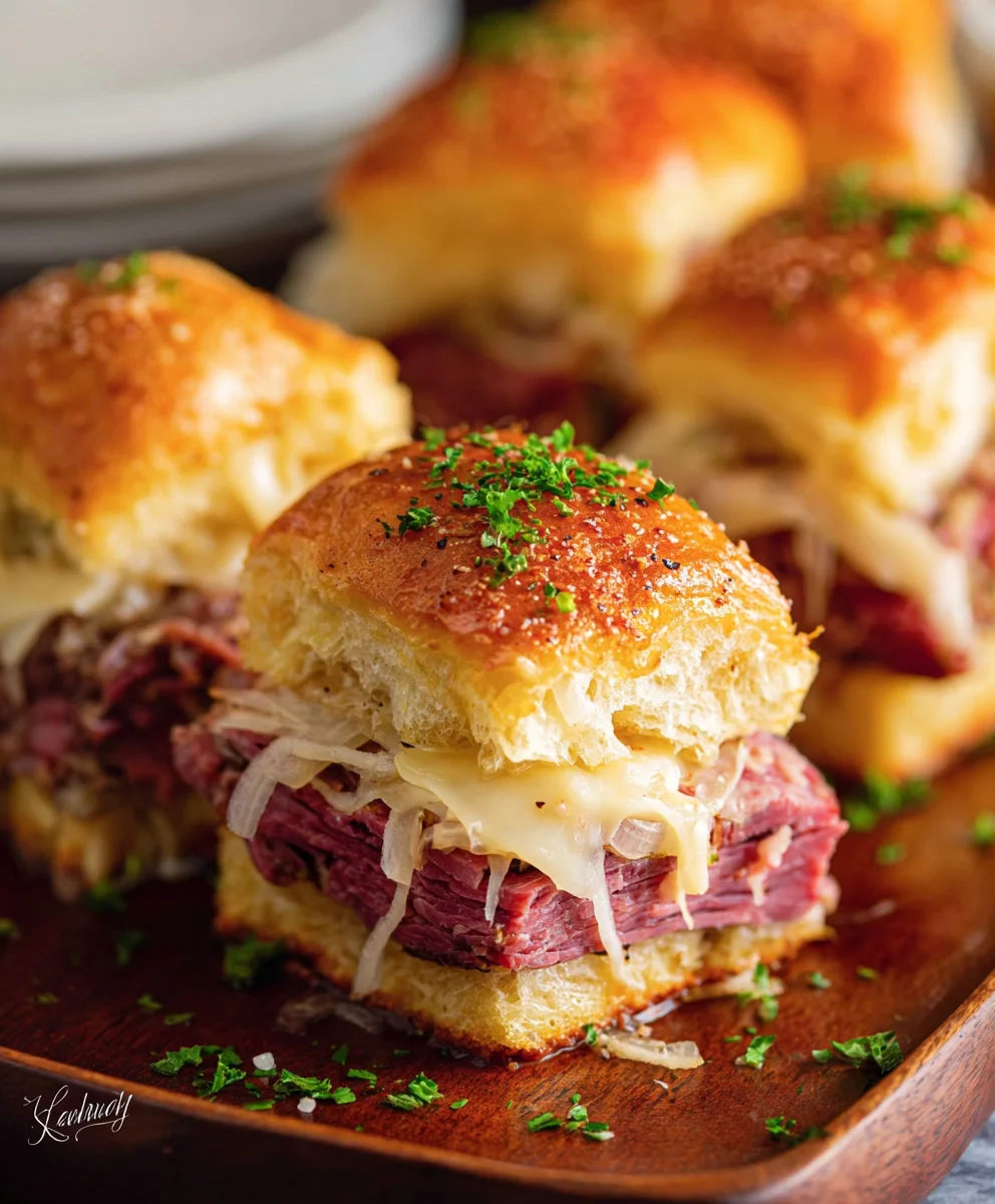 Easy Reuben Sliders- Ultimate Beef Sandwich Bites