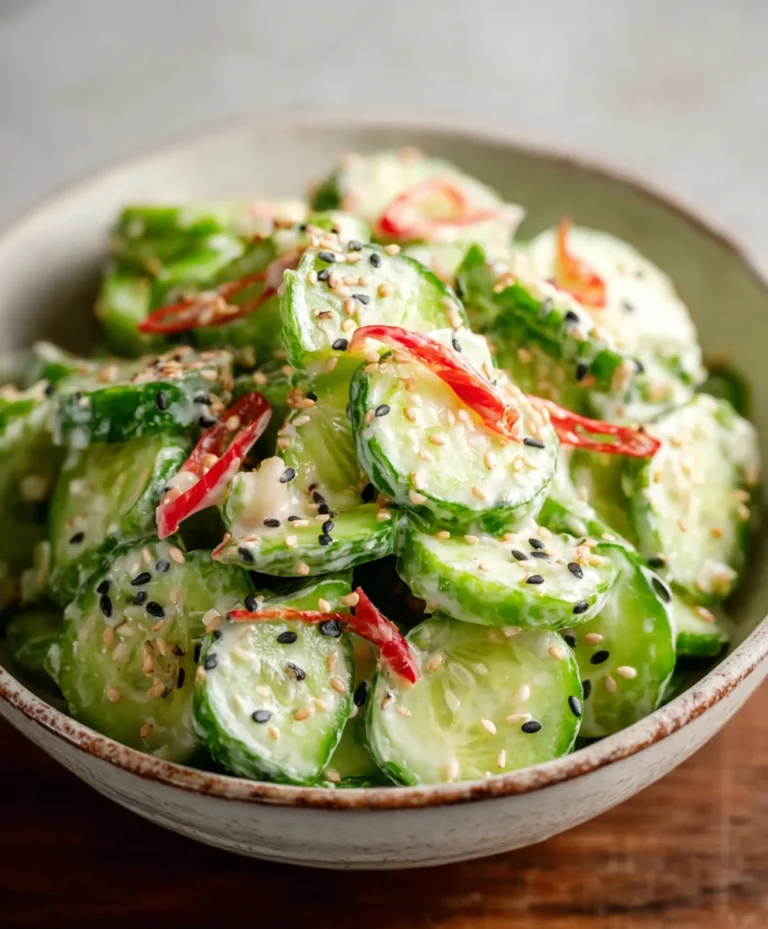 Easy California Roll Cucumber Salad- Fresh & Flavorful