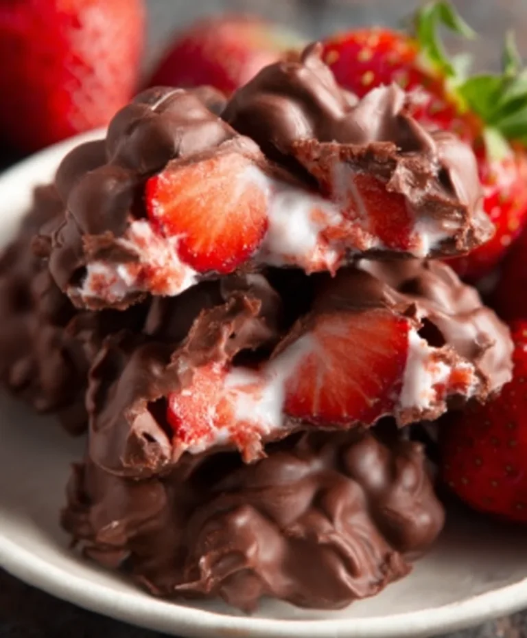 Viral Chocolate Strawberry Yogurt Clusters-Easy Treat