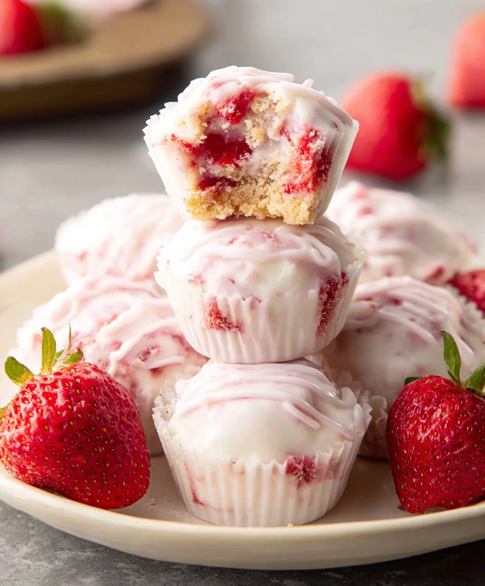 Easy Strawberry Yogurt Bites - Simple Treat