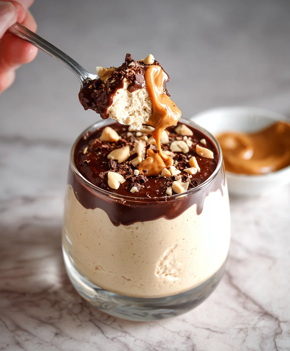 Peanut Butter Cottage Cheese Mousse - Easy Dessert