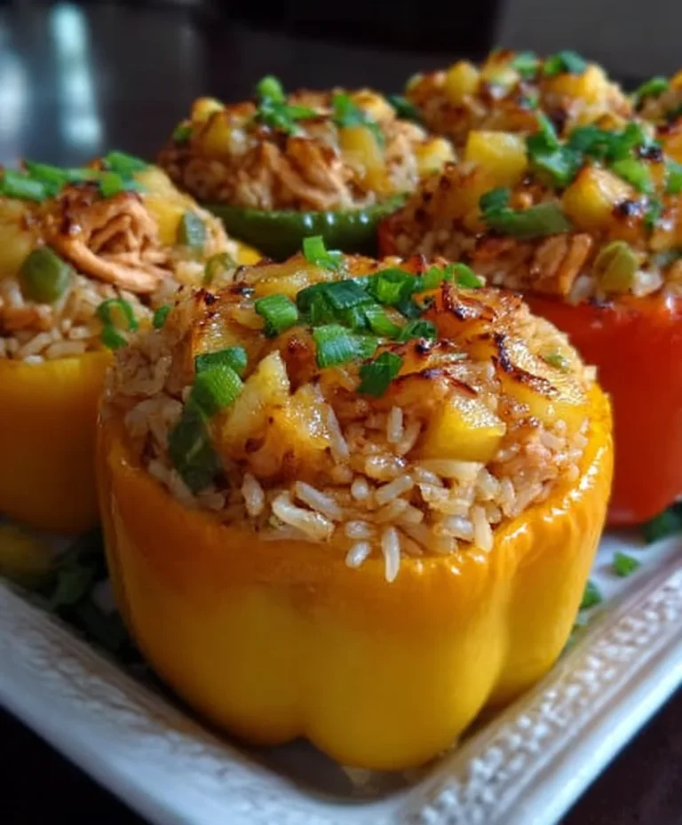 Teriyaki Pineapple Chicken Stuffed Peppers Recipe