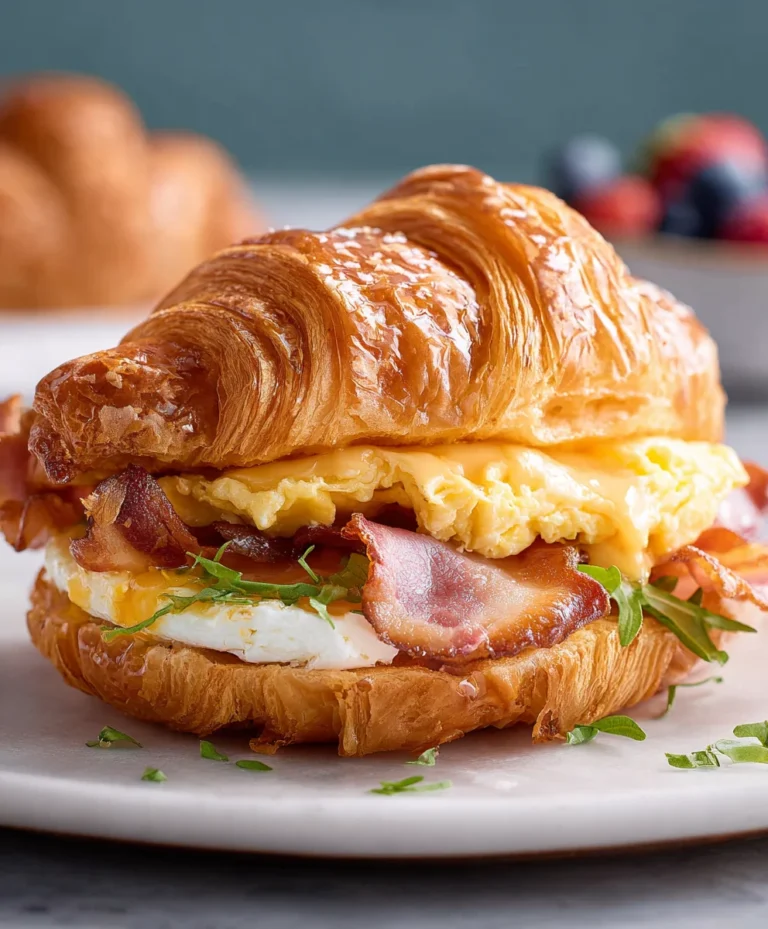 Easy Croissant Breakfast Sandwiches-Quick Morning Meal