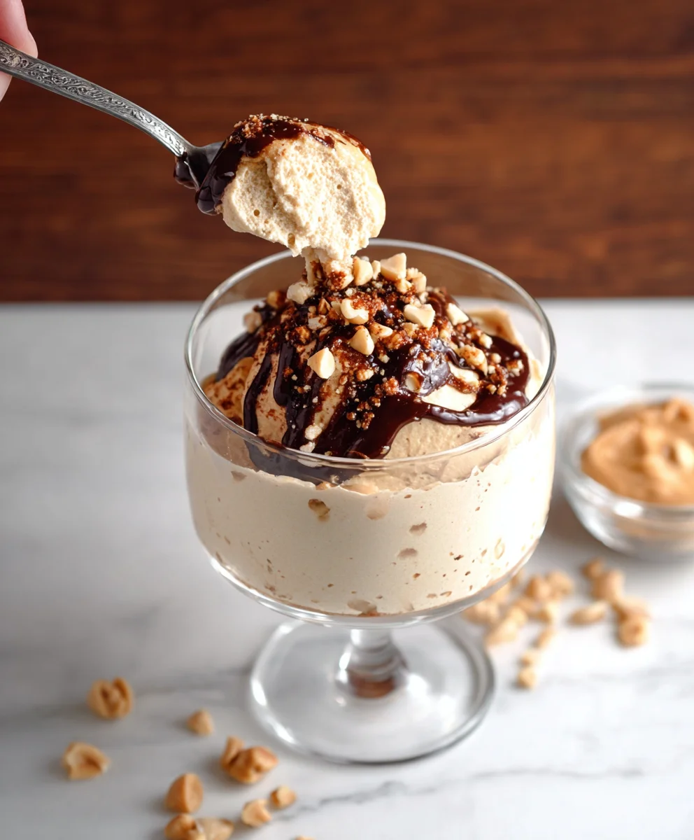 Peanut Butter Cottage Cheese Mousse - Easy Dessert