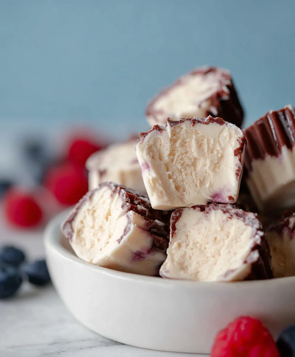 Easy Dairy-Free Frozen Yogurt Bites - Healthy Treat