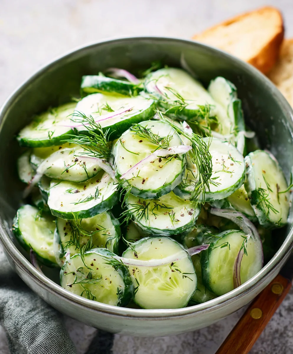 Refreshing Cucumber Dill Salad - Easy & Delicious