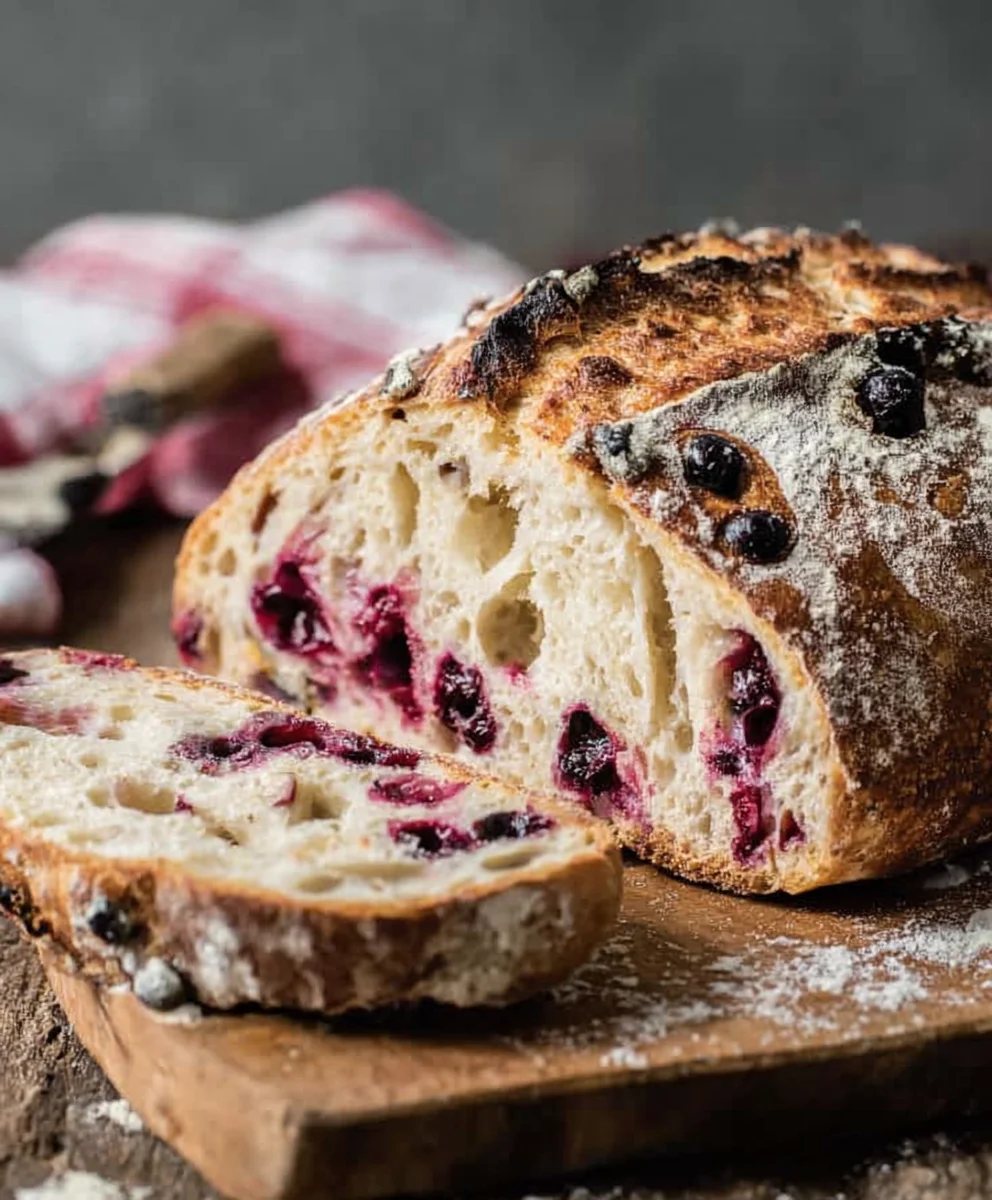 Lemon Blueberry Sourdough Bread Recipe-Easy Baking