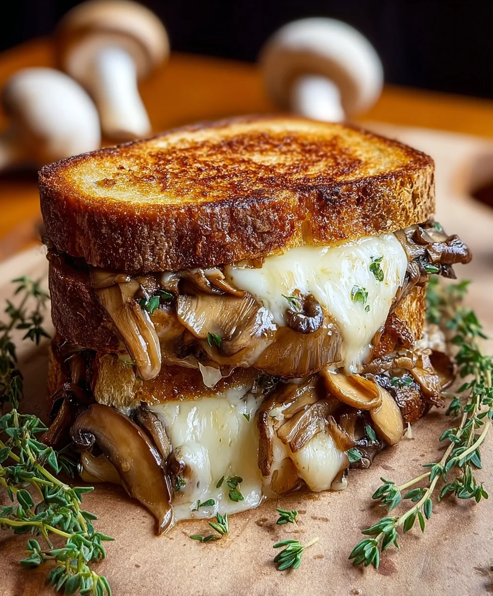 Caramelized Mushroom Grilled Cheese Bliss
