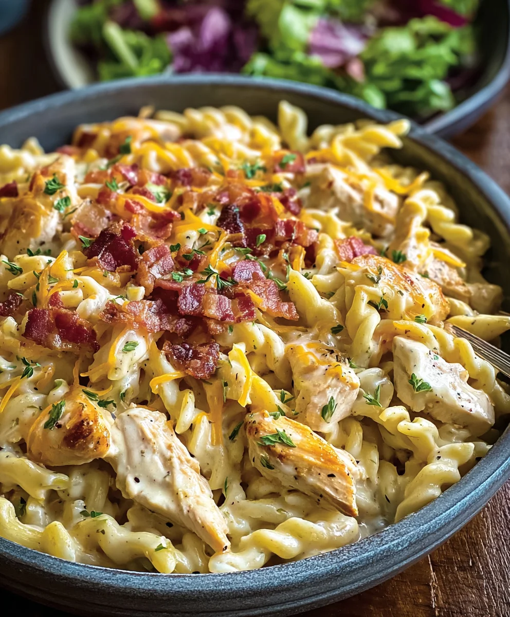 Creamy Ranch Beef Beef Bacon Chicken Pasta Recipe