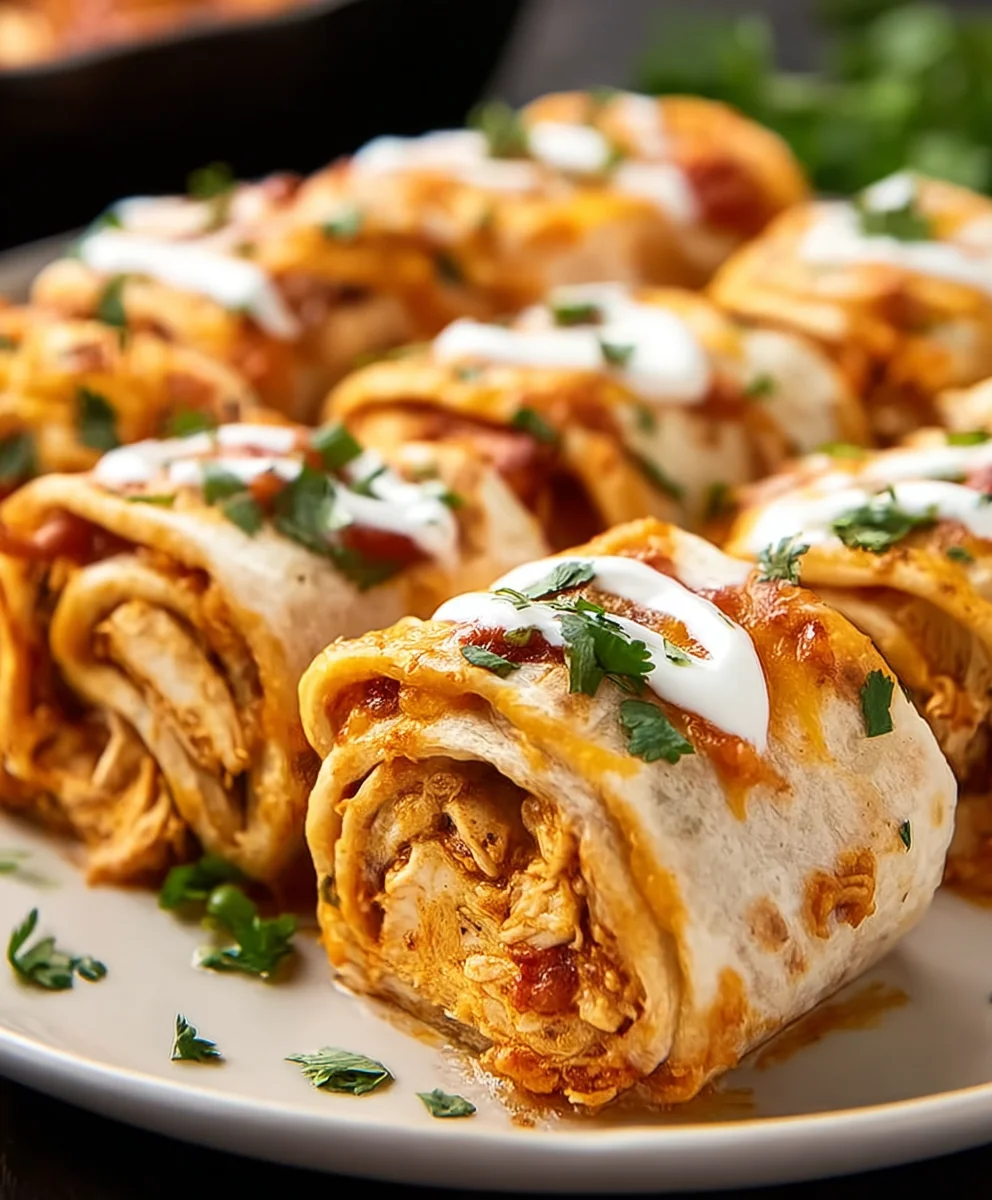 Easy Chicken Enchilada Roll Ups-Quick Dinner