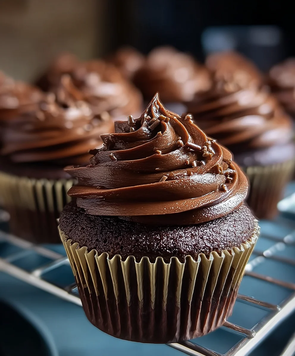 Decadent Chocolate Fudge Cupcakes-Easy Recipe