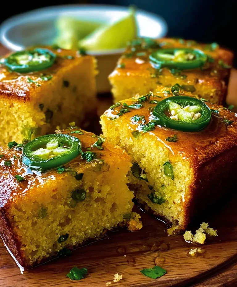 Spicy Jalapeño Cornbread with Lime Honey Glaze