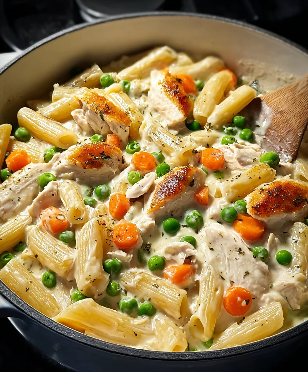 Easy Chicken Pot Pie Pasta - Comfort Food Delight