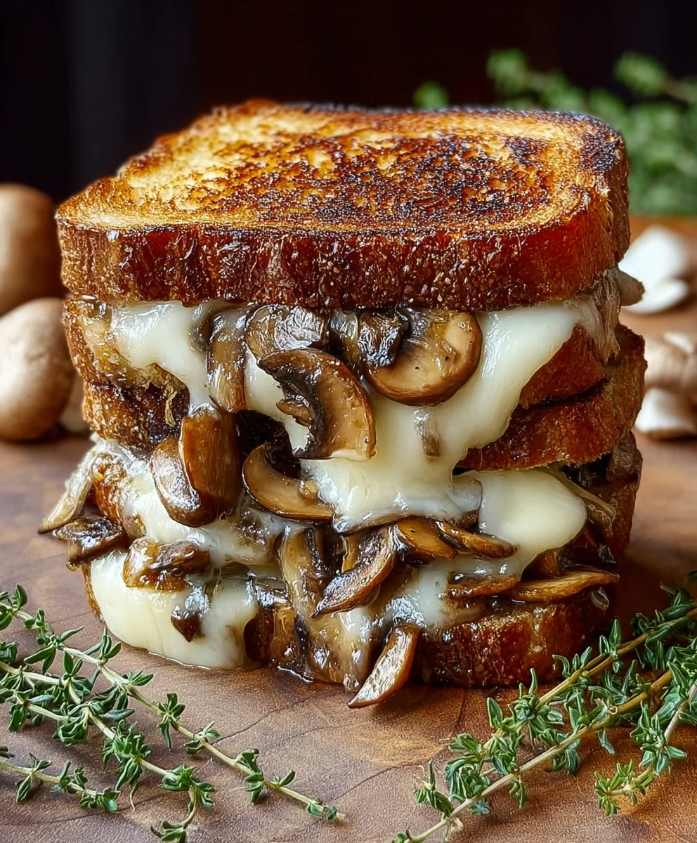 Caramelized Mushroom Grilled Cheese Bliss