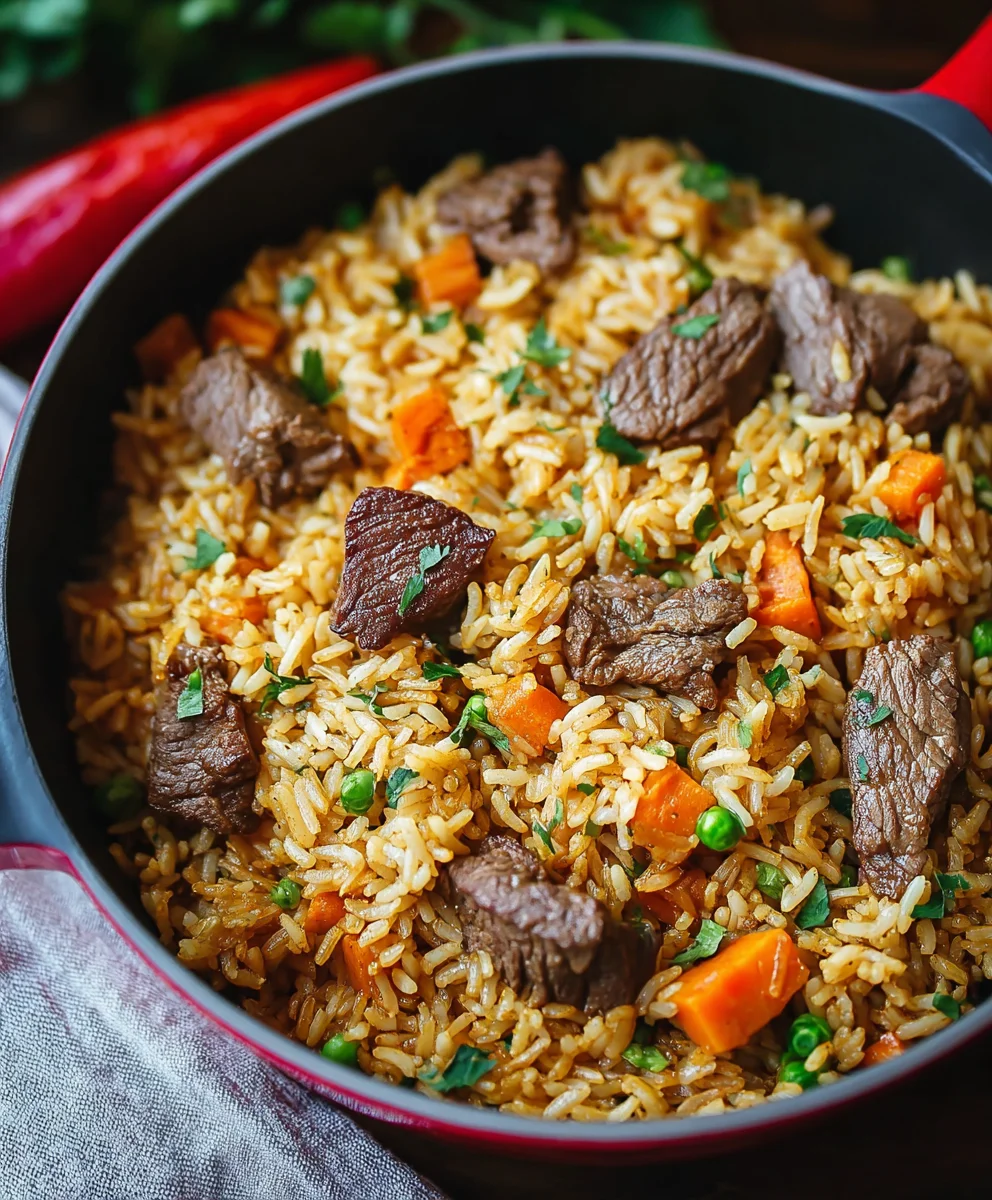 Flavorful Beef Rice Plov Recipe - Easy & Delicious