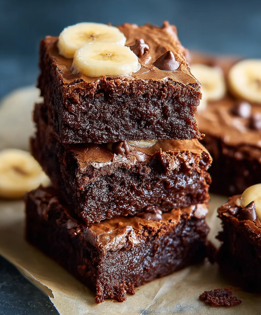 Moist Banana Brownies-Deliciously Easy Dessert