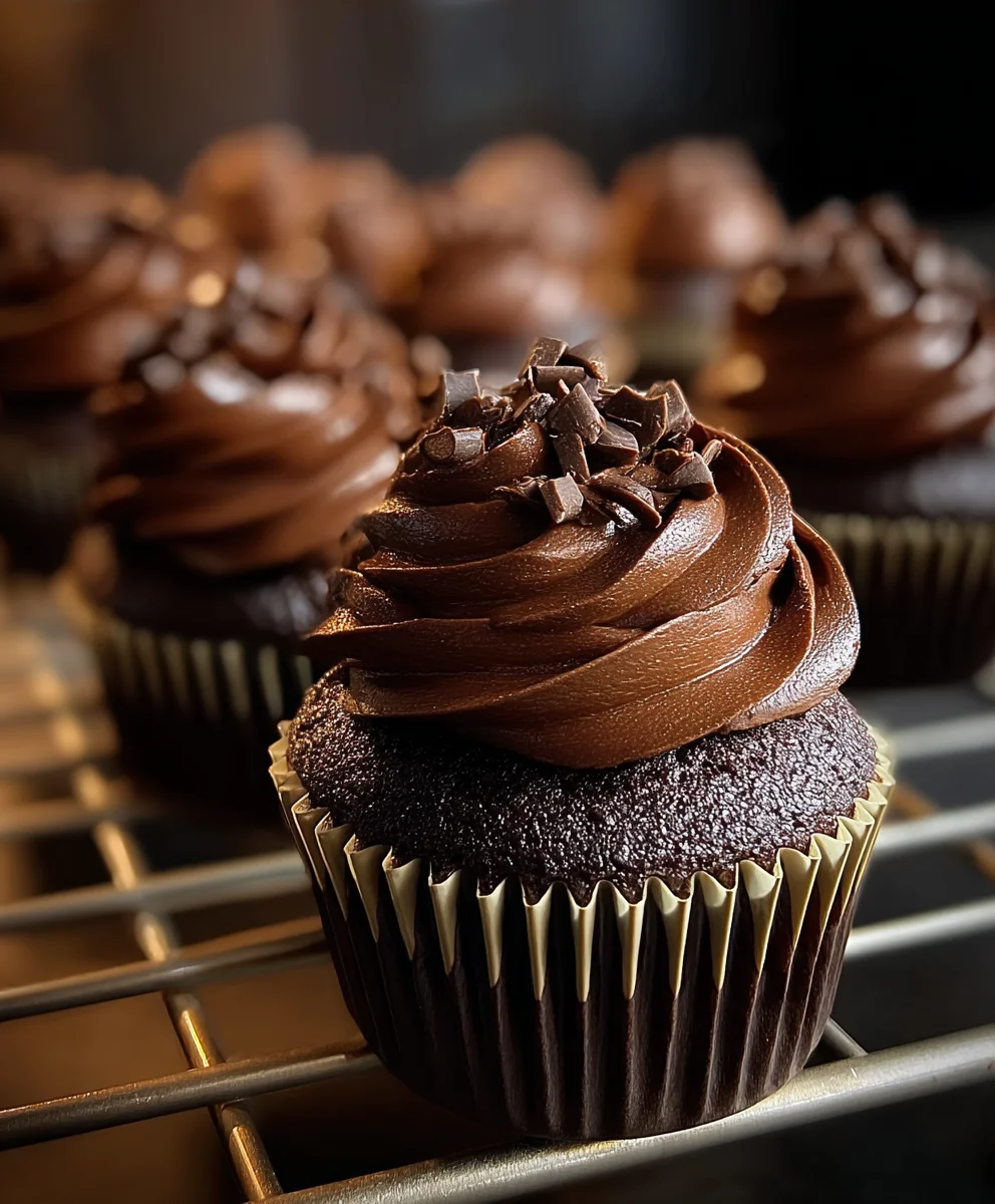 Decadent Chocolate Fudge Cupcakes-Easy Recipe