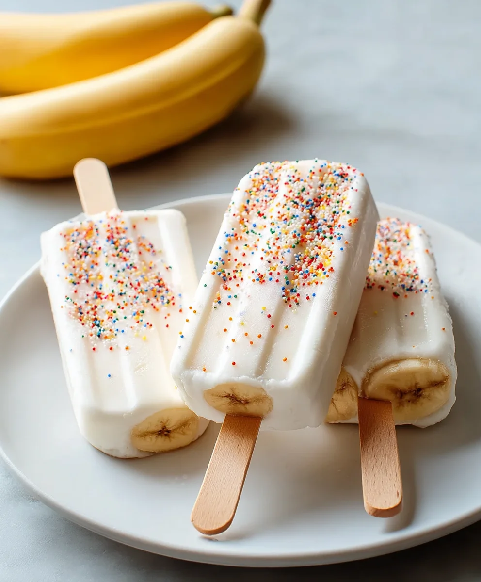 Easy Frozen Banana Yogurt Pops - Healthy Treat