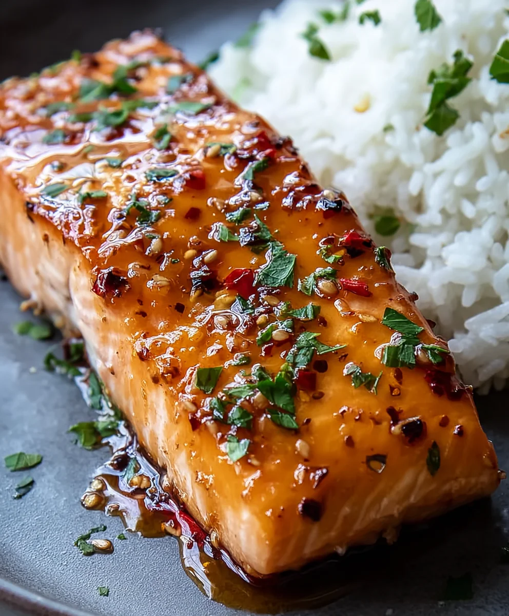 Hot Honey Glazed Salmon-Sweet & Spicy Perfection