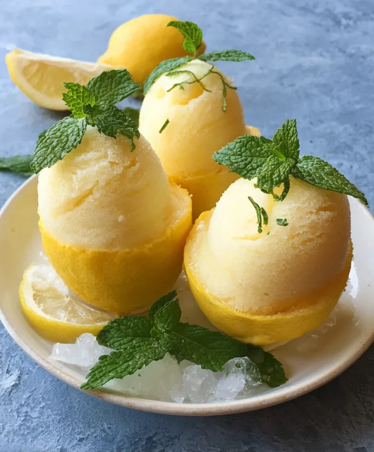 Frozen Lemon Sorbet-Shell Delight