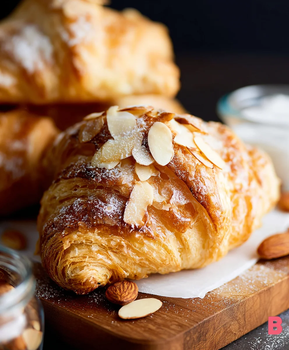 Almond Cream Filled Croissants-Flaky Pastry Delight
