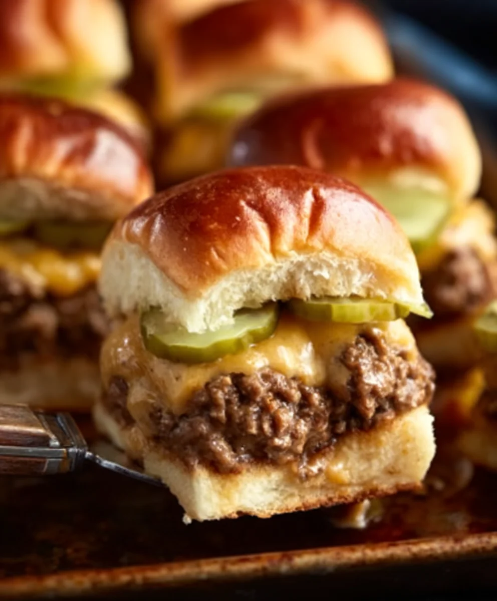 Juicy Beef Cheeseburger Sliders- Easy & Delicious