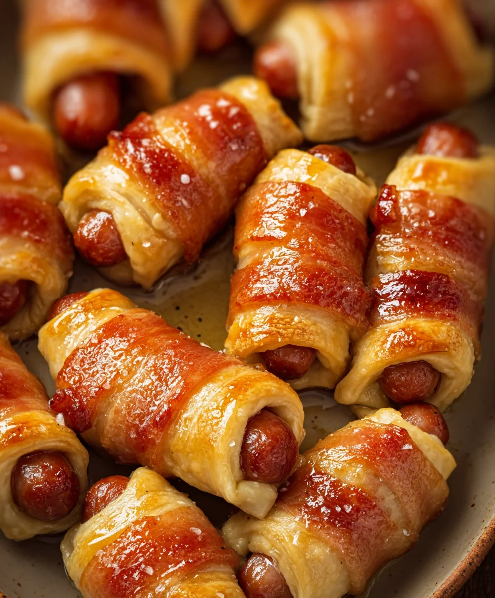 Glazed Beef-in-a-Blanket Appetizer-Party Favorite