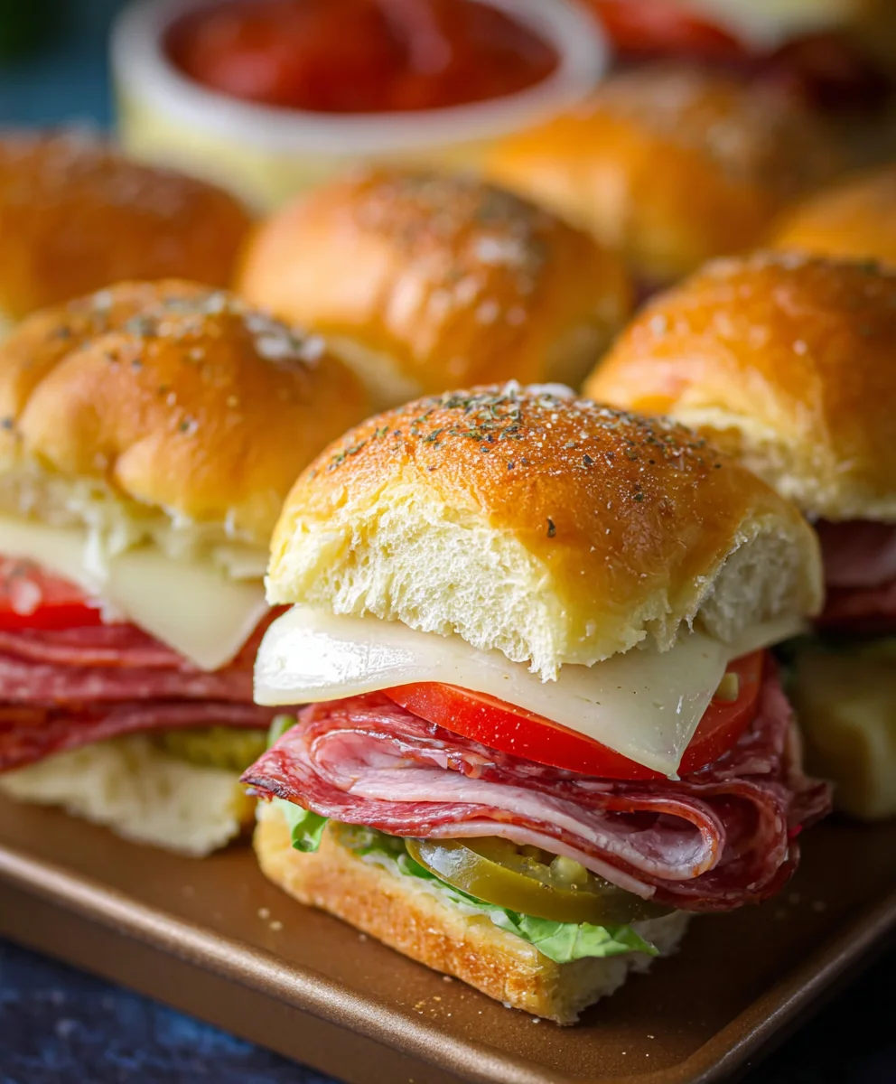 Hot Beef Italian Sub Sliders- Quick & Flavorful Bites