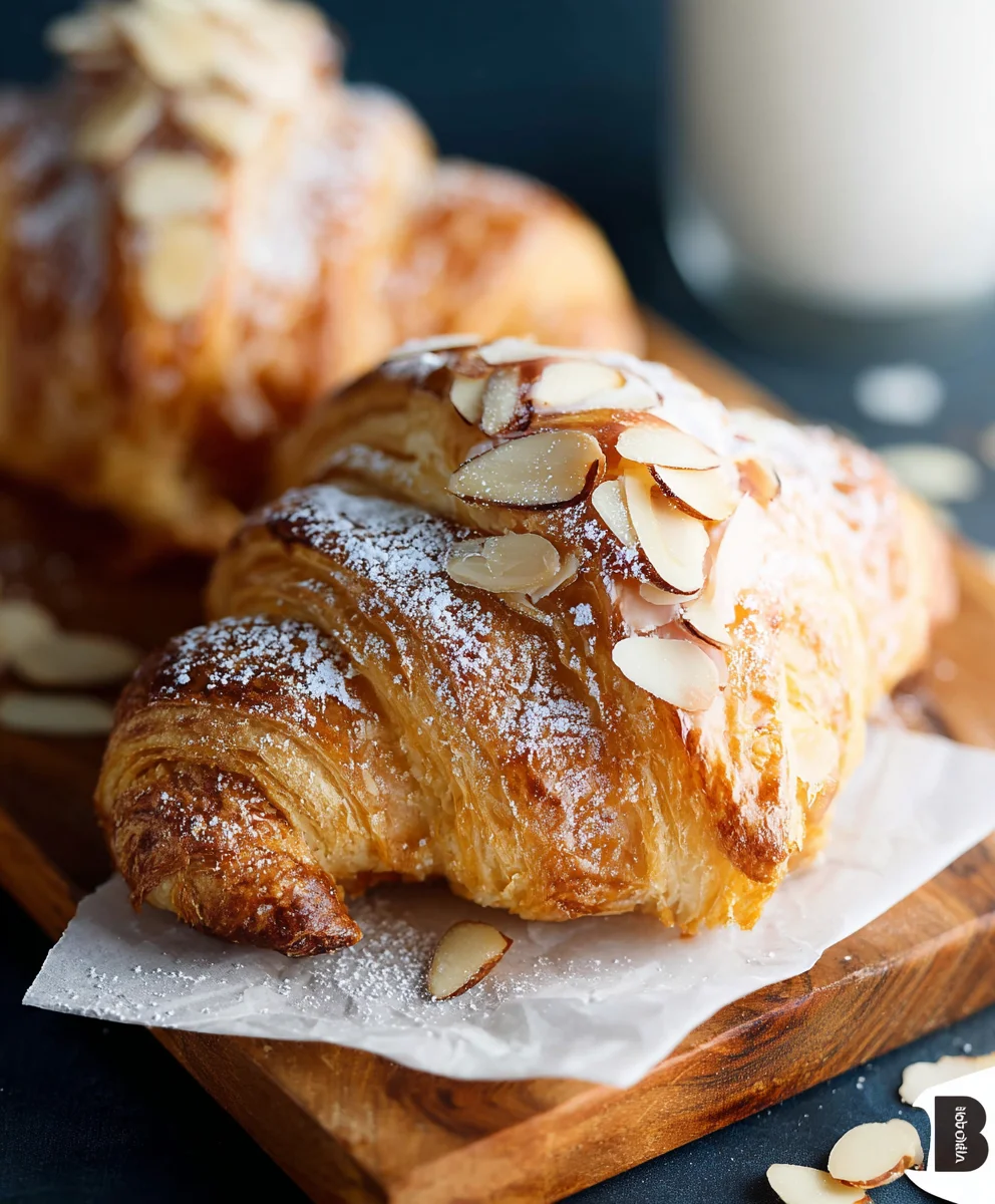 Almond Cream Filled Croissants-Flaky Pastry Delight