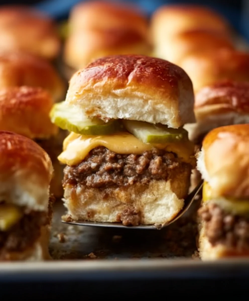 Juicy Beef Cheeseburger Sliders- Easy & Delicious