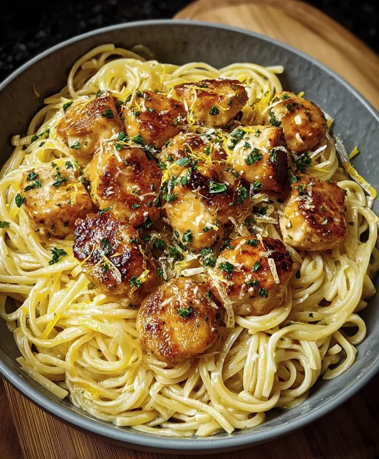Lemon Chicken Parmesan Linguine-Easy Dinner