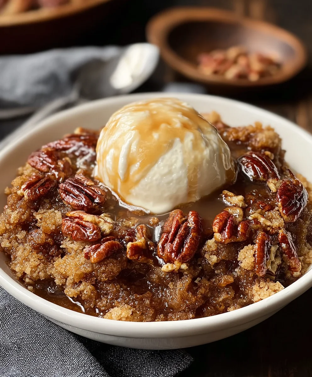 Easy Pecan Pie Cobbler Recipe-Southern Comfort Dessert