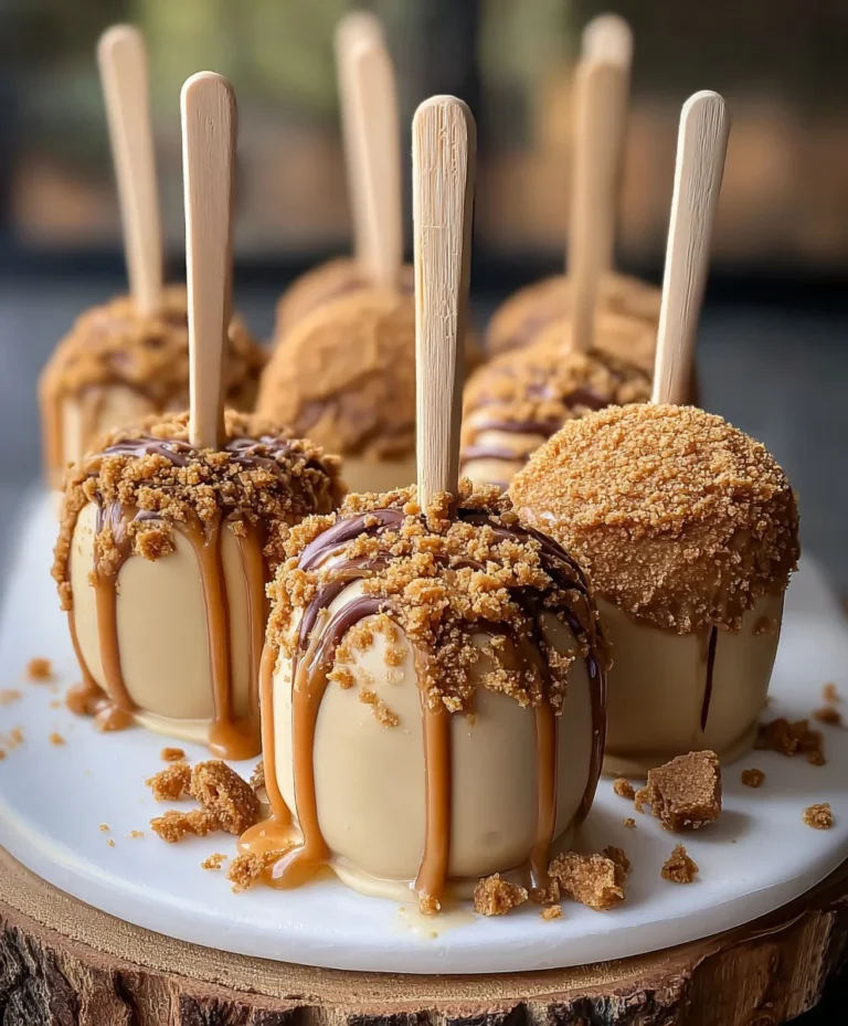 Biscoff Cookie Butter Cheesecake Pops-Easy Dessert