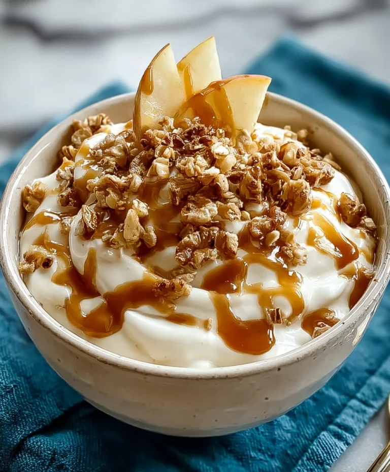 Caramel Apple Pie Yogurt Bowl-Easy Healthy Dessert