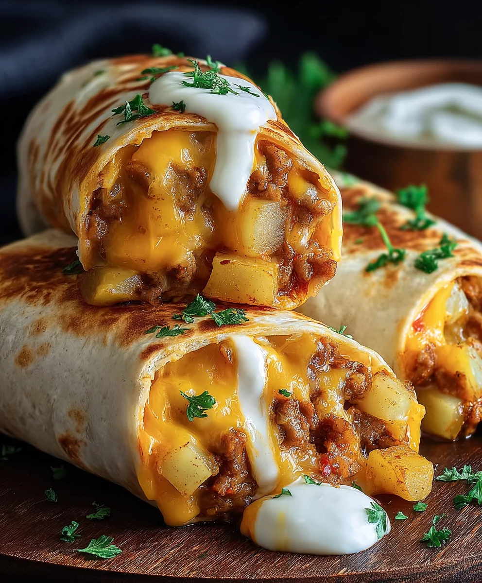 Cheesy Potato Burritos- Easy Delicious Meal