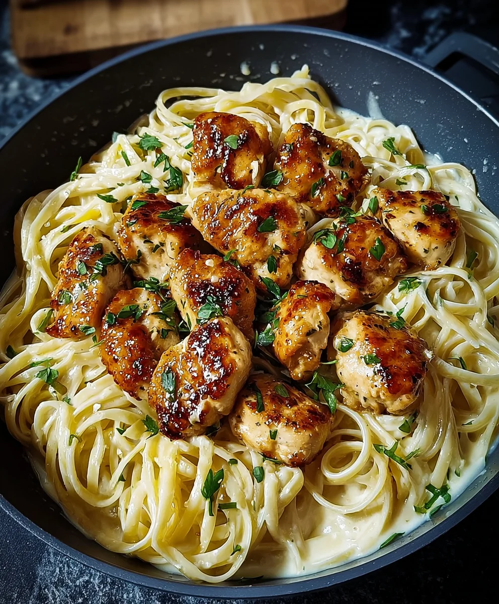 Lemon Chicken Parmesan Linguine-Easy Dinner