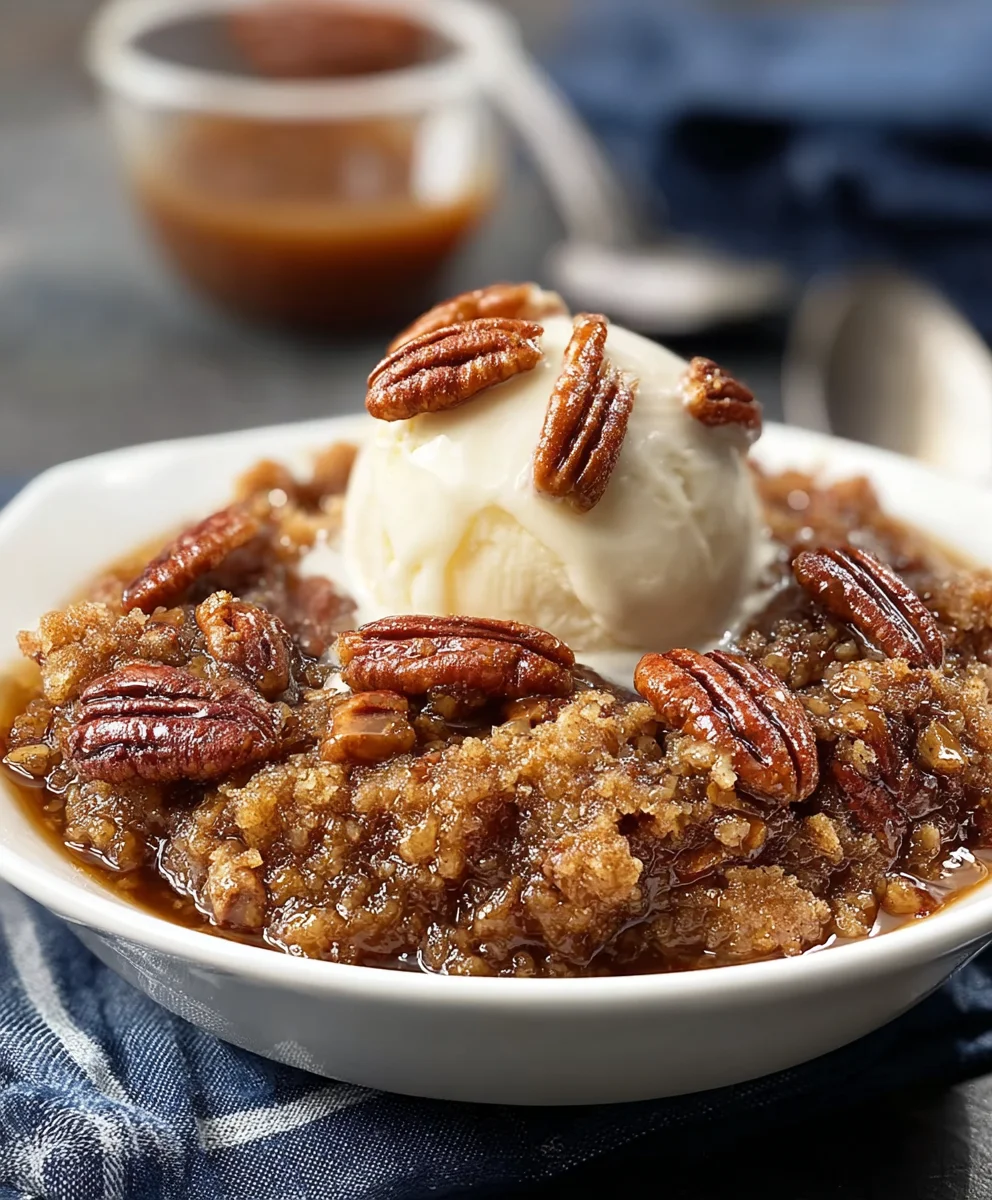 Easy Pecan Pie Cobbler Recipe-Southern Comfort Dessert