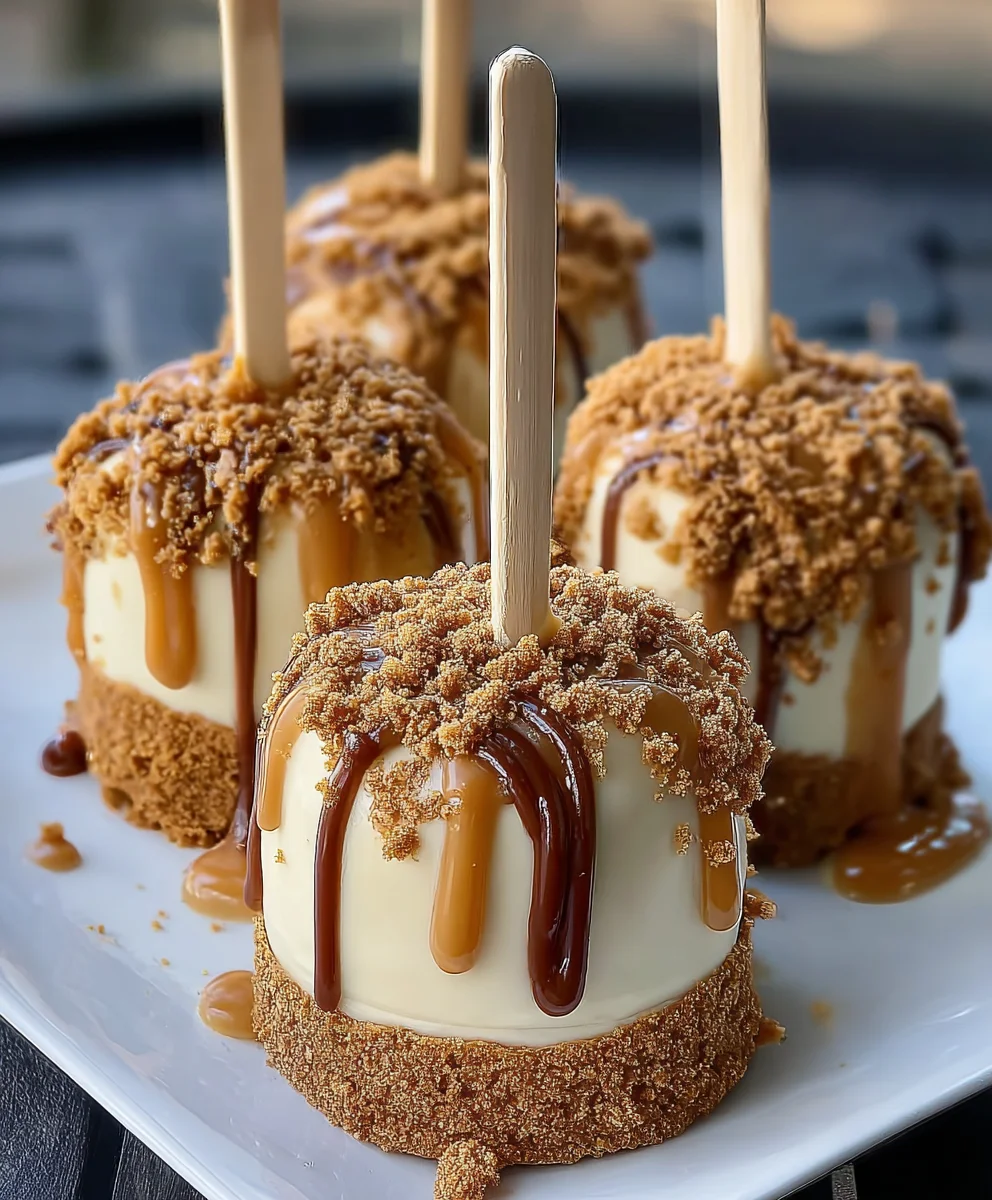 Biscoff Cookie Butter Cheesecake Pops-Easy Dessert