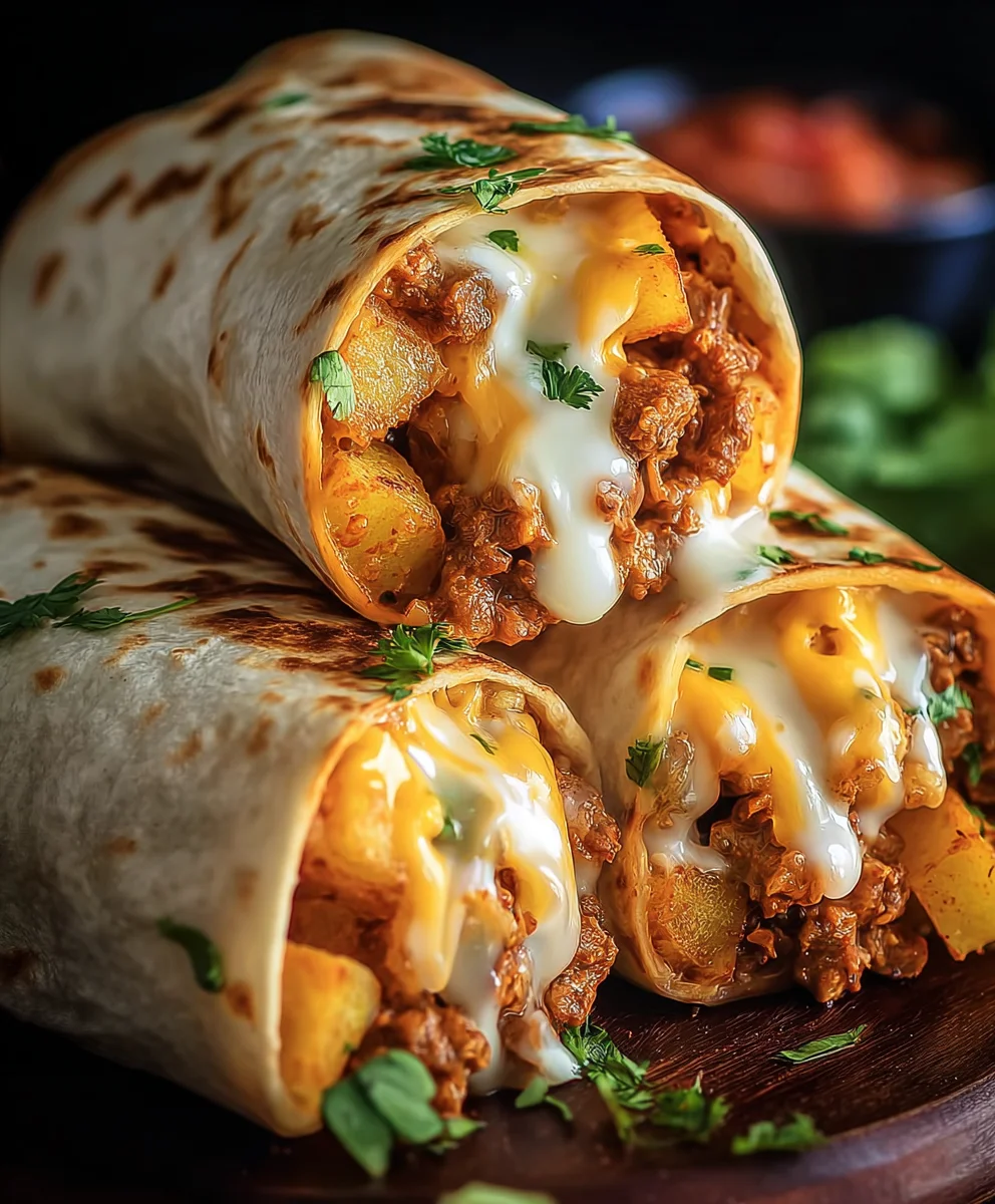 Cheesy Potato Burritos- Easy Delicious Meal