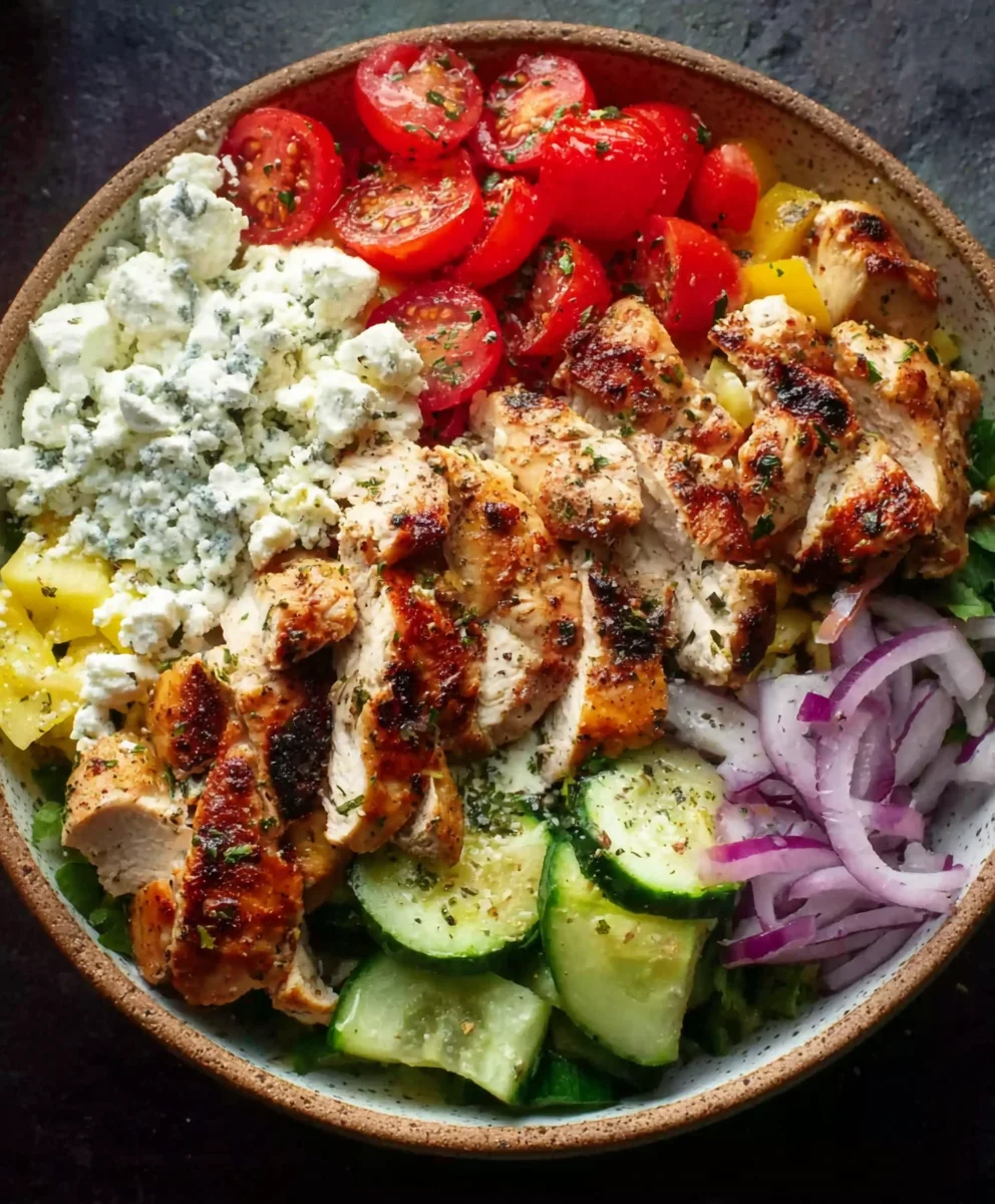 Easy Greek Chicken Bowls- Healthy & Delicious Meal