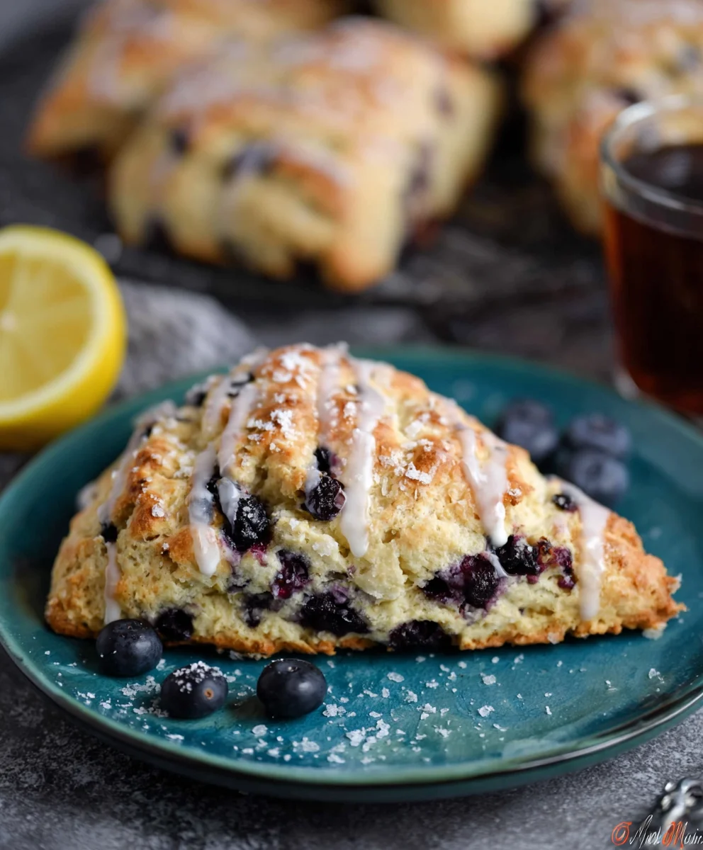 Sourdough Discard Blueberry Lemon Scones-Fluffy & Bright