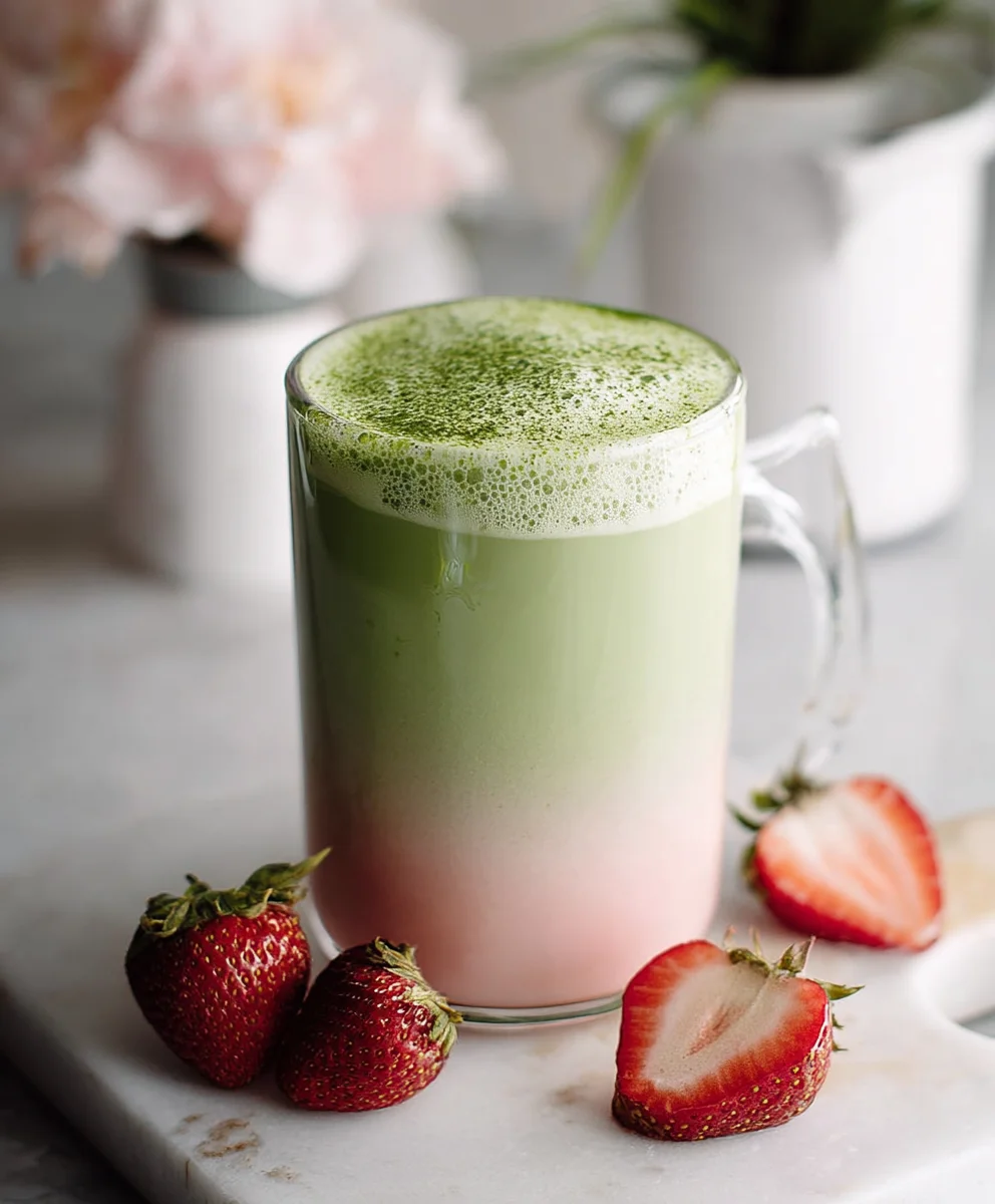 Strawberry Matcha Latte - Refreshing & Delicious Drink