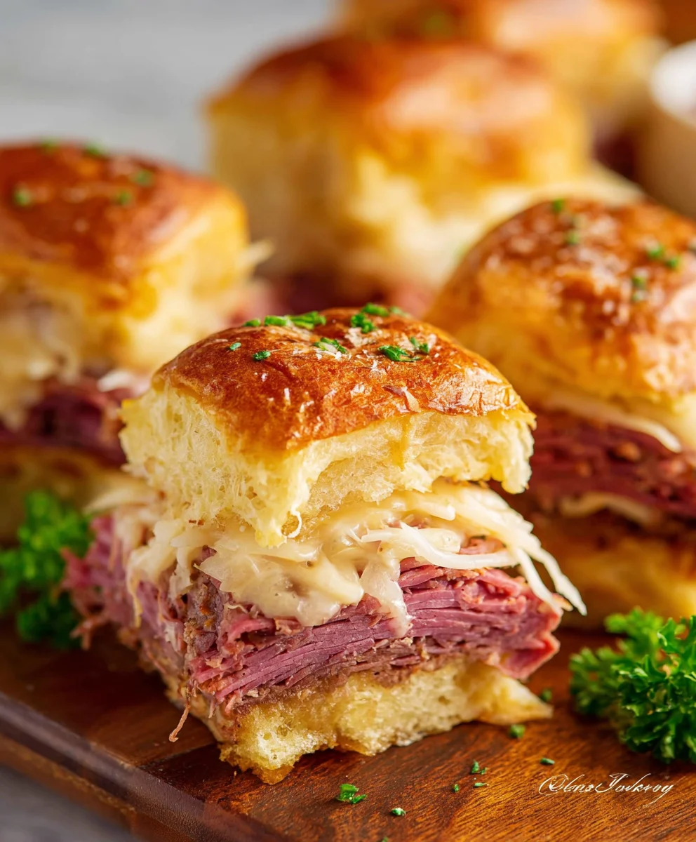 Easy Reuben Sliders- Ultimate Beef Sandwich Bites