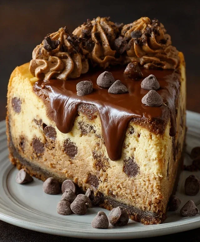 Chocolate Chip Cookie Bottomed Cheesecake