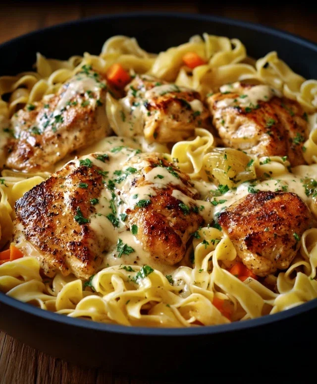 One-Pan Chicken with Buttered Noodles